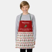 Personalisierte Niedliche Weihnachtskuchen Kid's S Schürze (Getragen)