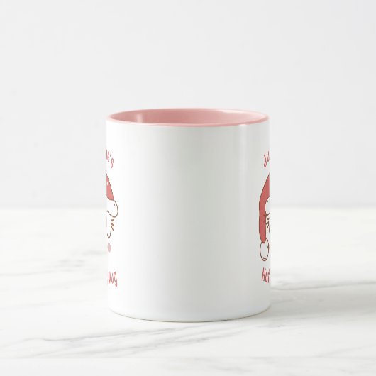 Personalisierte Niedliche Weihnachtsmannmütze Hot  Tasse (Zentrum)