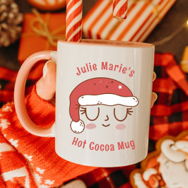 Personalisierte Niedliche Weihnachtsmannmütze Hot Tasse