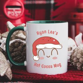 Personalisierte Niedliche Weihnachtsmannmütze Hot Tasse