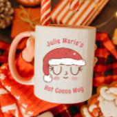 Personalisierte Niedliche Weihnachtsmannmütze Hot  Tasse
