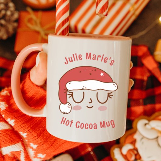 Personalisierte Niedliche Weihnachtsmannmütze Hot  Tasse