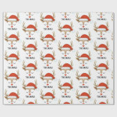 Personalisierte Niedliche Weihnachtsmeisterschaft Geschenkpapier (Flach)