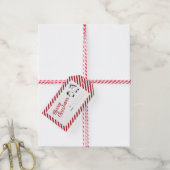 Personalisierte Niedliche Weihnachtspinguine Geschenkanhänger (Mit Garn)