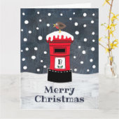 Personalisierte Niedliche Weihnachtspostbox & Robi Karte (Gelbe Blume)