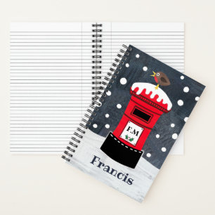Personalisierte Niedliche Weihnachtspostbox & Robi Notizblock