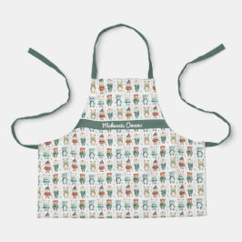 Personalisierte Niedliche Weihnachtstiere Schürze