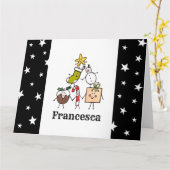 Personalisierte Niedliche Weihnachtszeichen Karte (Gelbe Blume)