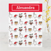 Personalisierte Niedliche Weihnachtszeichen Karte (Gelbe Blume)