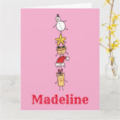 Personalisierte Niedliche Weihnachtszeichen Karte (Gelbe Blume)