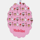 Personalisierte Niedliche Weihnachtszeichen Ornament Karte (Links)