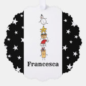 Personalisierte Niedliche Weihnachtszeichen Ornament Karte (Vorderseite)