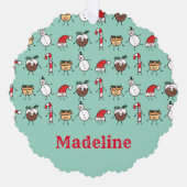 Personalisierte Niedliche Weihnachtszeichen Ornament Karte (Vorderseite)