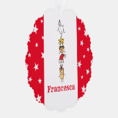 Personalisierte Niedliche Weihnachtszeichen Ornament Karte (Rechts)