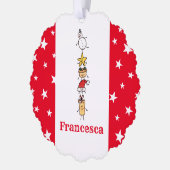 Personalisierte Niedliche Weihnachtszeichen Ornament Karte (Links)