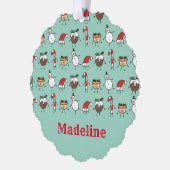 Personalisierte Niedliche Weihnachtszeichen Ornament Karte (Links)