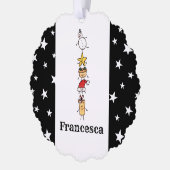 Personalisierte Niedliche Weihnachtszeichen Ornament Karte (Links)