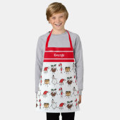 Personalisierte Niedliche Weihnachtszeichen Schürze (Getragen)