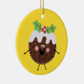 Personalisierte Niedliche Weihnachtszeit Keramik Ornament (Rechts)