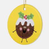 Personalisierte Niedliche Weihnachtszeit Keramik Ornament (Links)