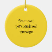 Personalisierte Niedliche Weihnachtszeit Keramik Ornament (Hinten)