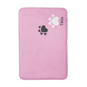 Personalisierte Niedliche Welpenherzenpaare Badematte (Vorderseite Vertikal)