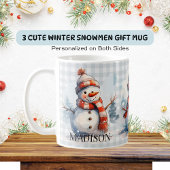 Personalisierte Niedliche Winterschneeferien Kaffeetasse