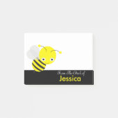 Personalisierte niedliche Yellllow Honigbiene Post-it Klebezettel (Vorderseite)