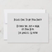 Personalisierte Niedliche Yogakatze auf einer Scha Einladung (Rückseite)