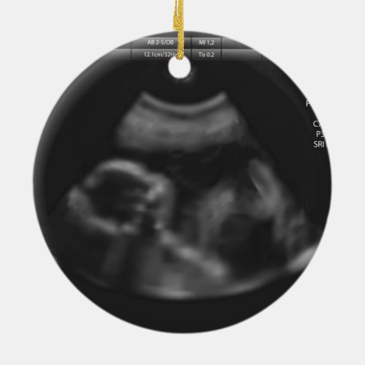 Personalisierte Niedliche Zwillinge Schwangerschaf Keramik Ornament (Hinten)