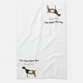 Personalisierte nigerianische Zwarf-Milchziege Geschirrtuch (Vertikal)