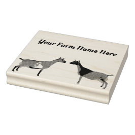 Personalisierte nigerianische Zwarf-Milchziege Gummistempel