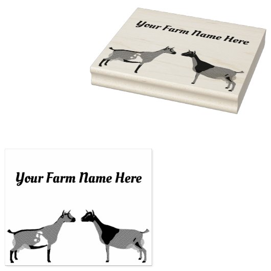 Personalisierte nigerianische Zwarf-Milchziege Gummistempel (Stempel)