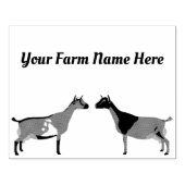 Personalisierte nigerianische Zwarf-Milchziege Gummistempel (Prägung)