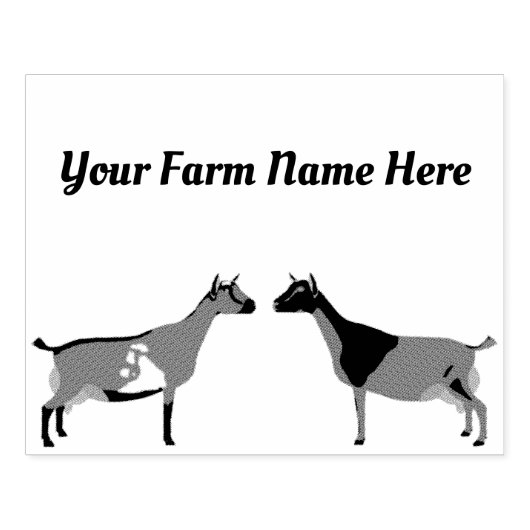 Personalisierte nigerianische Zwarf-Milchziege Gummistempel (Prägung)