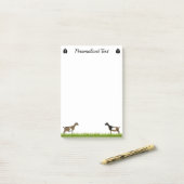 Personalisierte nigerianische Zwarf-Milchziege Post-it Klebezettel (Auf Schreibtisch)