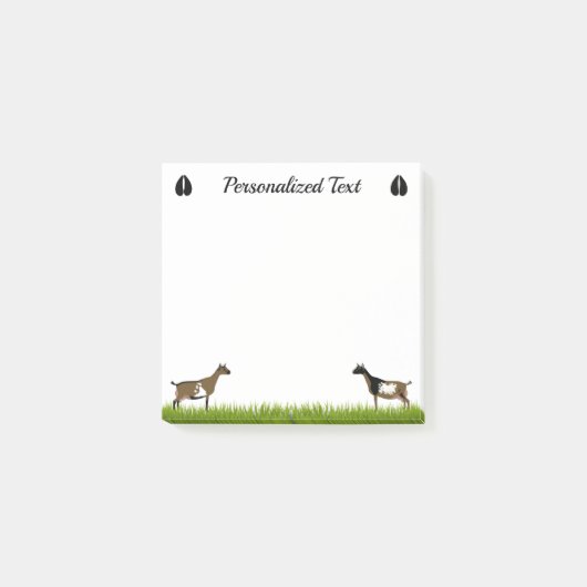 Personalisierte nigerianische Zwarf-Milchziege Post-it Klebezettel (Vorderseite)