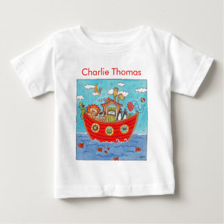 Personalisierte Noah-Arche Baby T-shirt