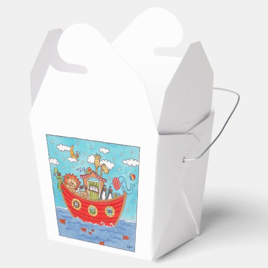 Personalisierte Noah-Arche Geschenkschachtel (Geöffnet)