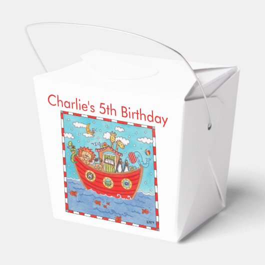 Personalisierte Noah-Arche Geschenkschachtel (Rückseite)