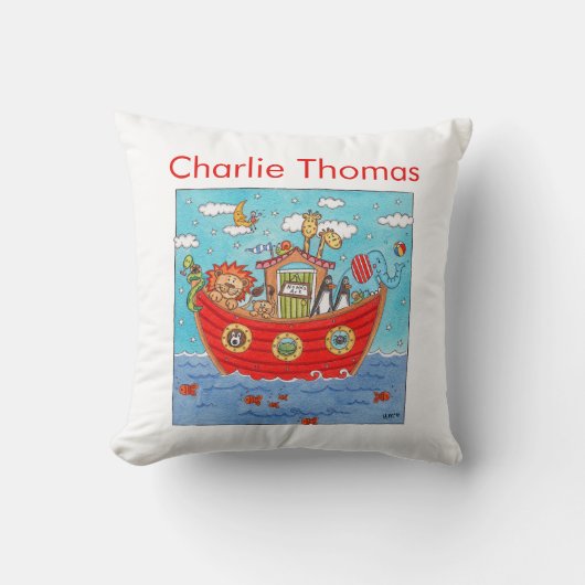 Personalisierte Noah-Arche Kissen (Vorderseite)