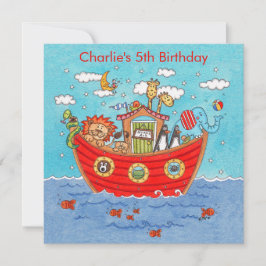 Personalisierte Noah's Ark Birthday Einladung