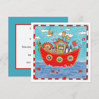Personalisierte Noah's Ark Birthday Einladung