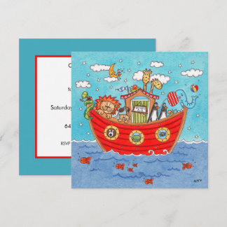 Personalisierte Noah's Ark Birthday Einladung