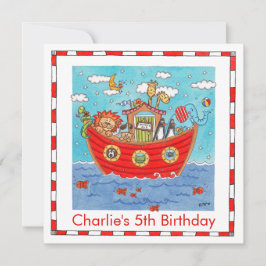 Personalisierte Noah's Ark Birthday Einladung