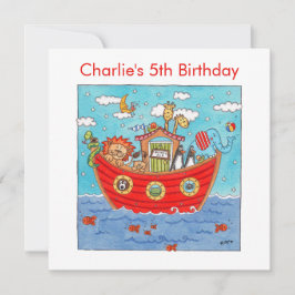Personalisierte Noah's Ark Birthday Einladung