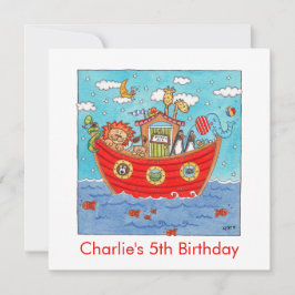 Personalisierte Noah's Ark Birthday Einladung