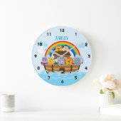 Personalisierte Noahs Ark Kinderzimmer Wall Uhr (Zuhause)