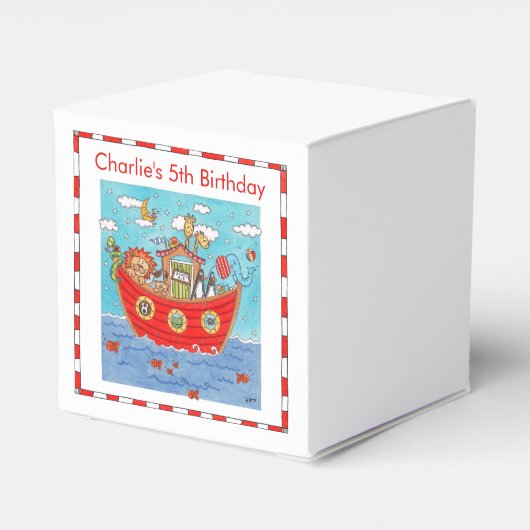 Personalisierte Noahs Geburtstag Geschenkschachtel (Rückseite)