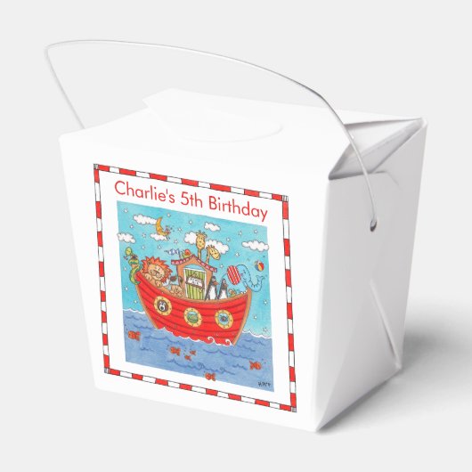 Personalisierte Noahs Geburtstag Geschenkschachtel (Rückseite)
